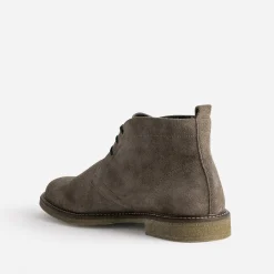 Desert Boots taupe en cuir velours