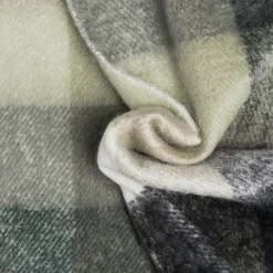 Echarpe homme JACK&JONES kaki motif carreaux