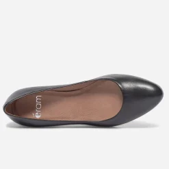 Escarpin éco-conçu noir en cuir