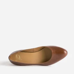 Escarpin en cuir ERAM FLEX cognac
