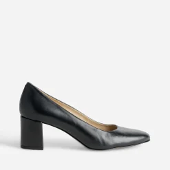 Escarpin noir en cuir