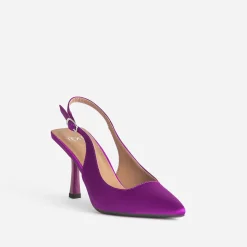 Escarpin slingback TEXTO violet satiné