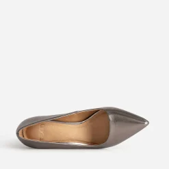 Escarpin TEXTO argenté à talon fin