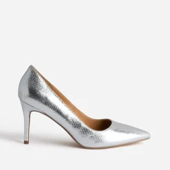 Escarpin TEXTO argenté motif effet python