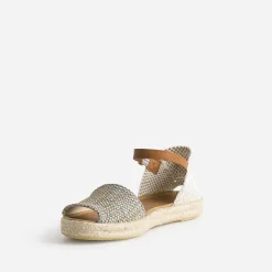 Espadrille bleue toile tressée