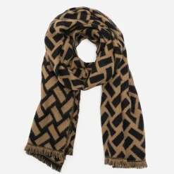 Etole camel à motif graphique noir