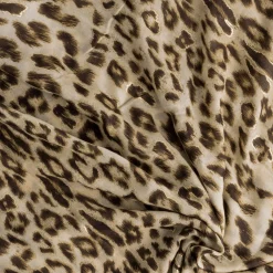 Foulard beige à motif léopard