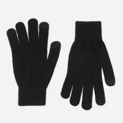 Gants homme noirs tricot