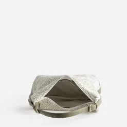 Grand sac kaki brodé