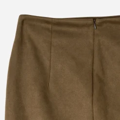 Jupe courte TEXTO marron effet suédé