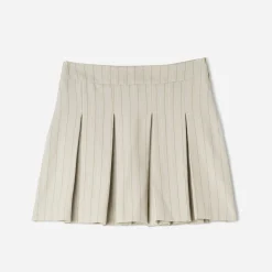 Jupe de tailleur TEXTO beige rayures tennis