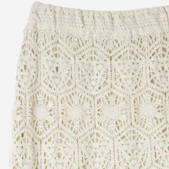 Jupe longue TEXTO écrue dentelle façon crochet