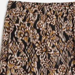 Jupe longue TEXTO marron à motif ethnique floral