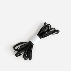 Lacets noirs plats élastiqués