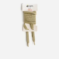 Lacets plats enduits dorés