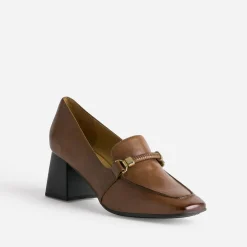 Mocassin à talon CAPRICE cognac en cuir