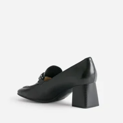 Mocassin à talon CAPRICE noir en cuir