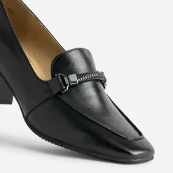 Mocassin à talon CAPRICE noir en cuir