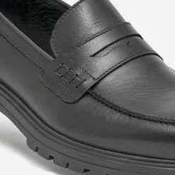 Mocassin éco-conçu noir en cuir