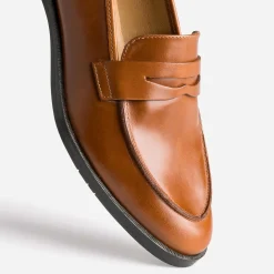 Mocassin ERAM FLEX camel en cuir