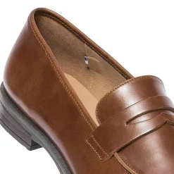 Mocassin ERAM FLEX cognac en cuir verni