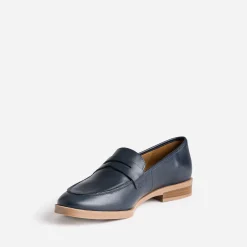 Mocassin ERAM FLEX marine en cuir