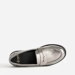 Mocassin gris foncé métallisé