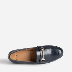 Mocassin marine détails dorés