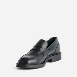 Mocassin noir cuir