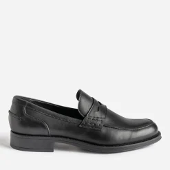 Mocassin noir cuir