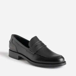 Mocassin noir cuir
