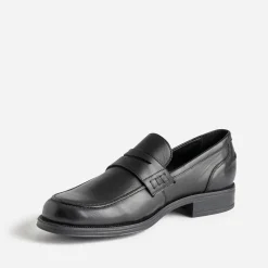 Mocassin noir cuir