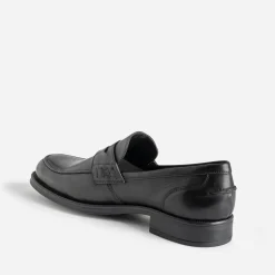 Mocassin noir cuir