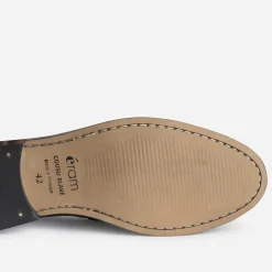 Mocassin noir en cuir