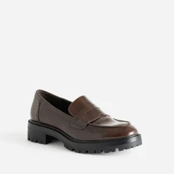 Mocassin TEXTO marron cranté