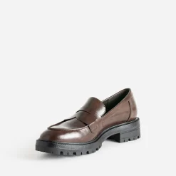 Mocassin TEXTO marron cranté