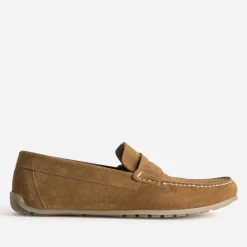 Mocassin-bateau cognac cuir velours