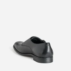 Monk noir cuir