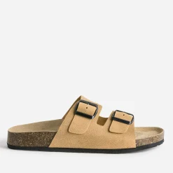 Mule anatomique cognac en cuir