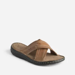 Mule camel éco-conçue à brides croisées