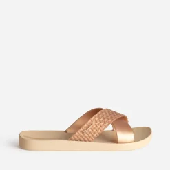 Mule IPANEMA dorée détail tresse