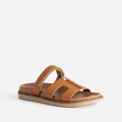 Mule TEXTO cognac cuir