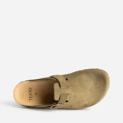 Mule TEXTO kaki en cuir