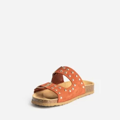 Mule TEXTO terracotta cuir éco-conçu