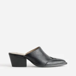 Mule-santiag TEXTO noire cuir