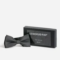 Nœud papillon noir faux-uni réglable