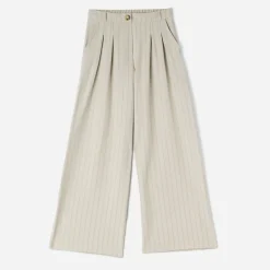 Pantalon de tailleur TEXTO beige rayures tennis