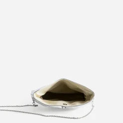 Pochette argentée maxi nœud