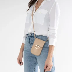 Pochette-téléphone tactile TEXTO beige