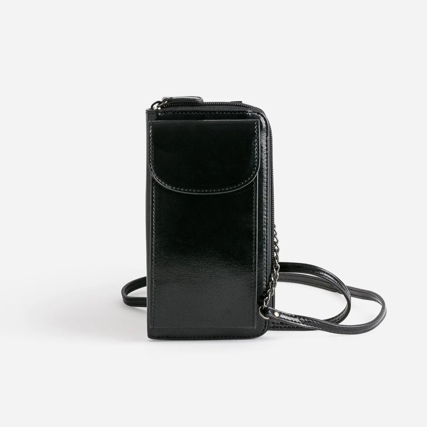 Pochette-téléphone TEXTO noir glacé